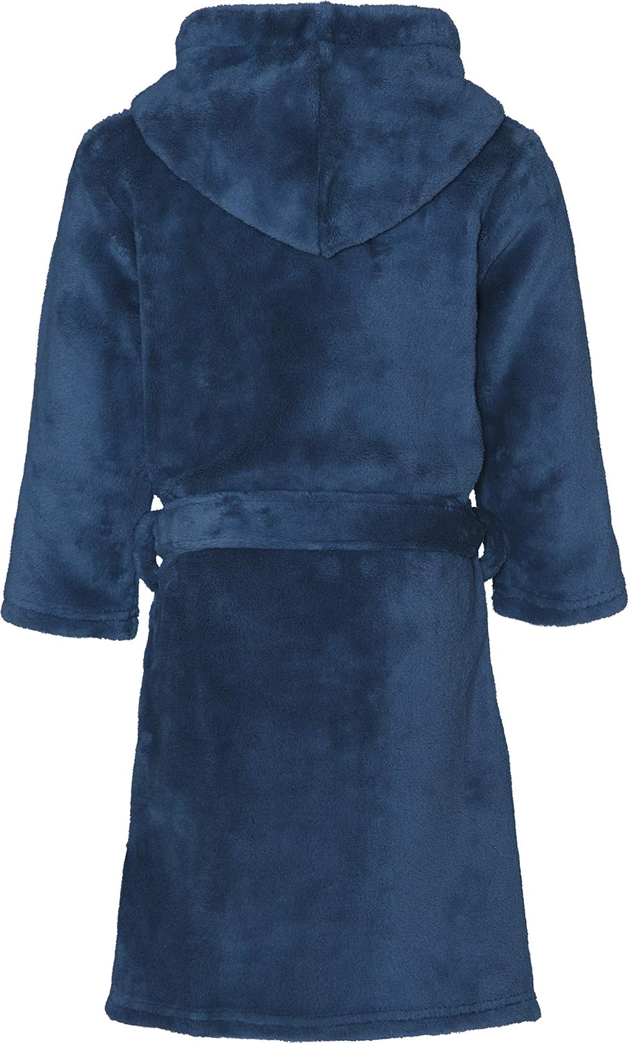 Unisex Kinder Fleece-Bademantel, Morgenmantel-Blau (Marine