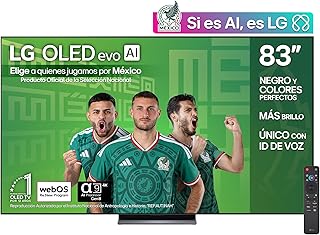 LG Pantalla 83 Pulgadas OLED EVO AI C5 4K Smart TV webOS 2025 OLED83C5PSA|Sistema Operativo webOS | Identificación de Voz AI | 120Hz | Dolby Atmos & Dolby Vision Channels | G-Sync & FreeSync