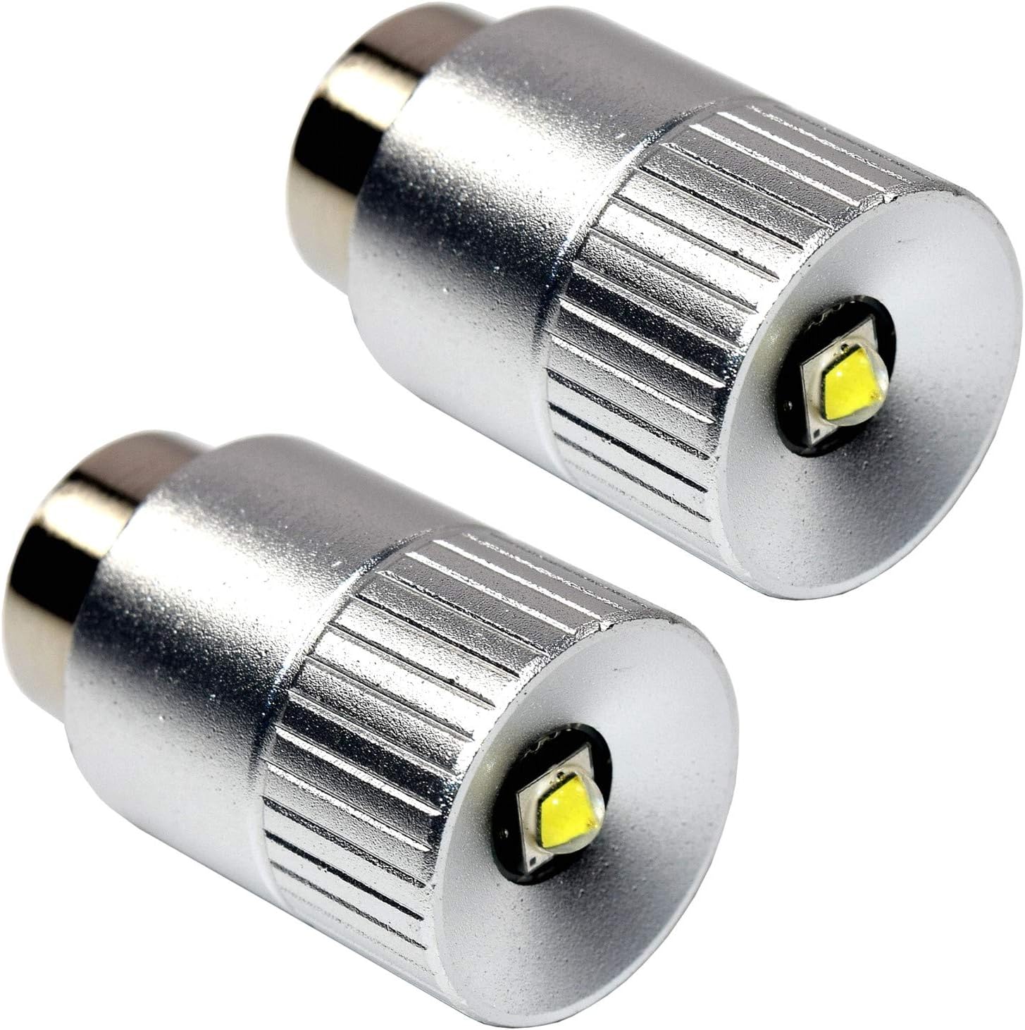 HQRP 2-Pack Ultra Bright 300Lm High Power 3W LED Upgrade Bulb Compatible with MagLight 2D 3D 2C 3C Halogen Xenon Flashlight D30113730000 LWSA201 LMSA201 2-Cell 3-Cell 2-D 3-D 2-C 3-C Torch