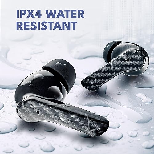 Miniatura 5 de Groovz Auriculares inalámbricos con estuche de carga, diseñados y diseñados en los Estados Unidos, auriculares Bluetooth resistentes al agua IPx4