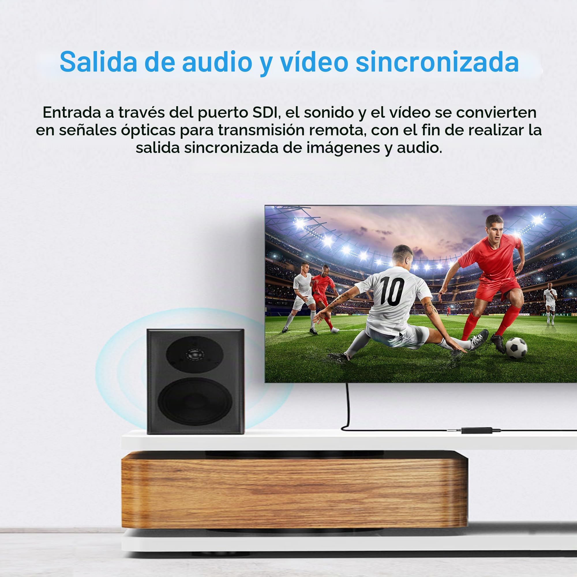 Mini alargador de vídeo 3G-SDI con Salida en Bucle SDI 1080P 3G-SDI Fibra Convertidor Extensión de distancias de hasta 20 km en un transceptor óptico monomodo con talaje o inverso RS485