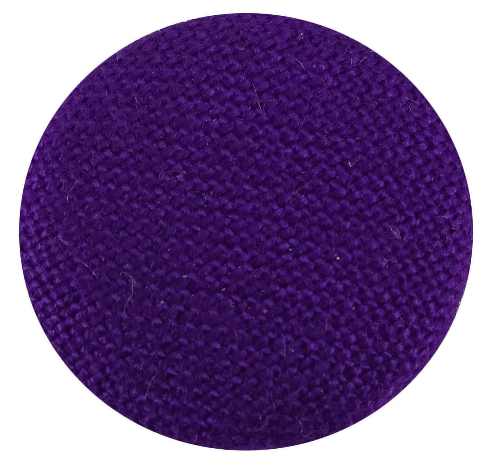 Knitwit Decorative Designer Round Rayon Fabric Covered Purple Buttons 2 Holes Sewing Craft - Pack of 12 Pieces