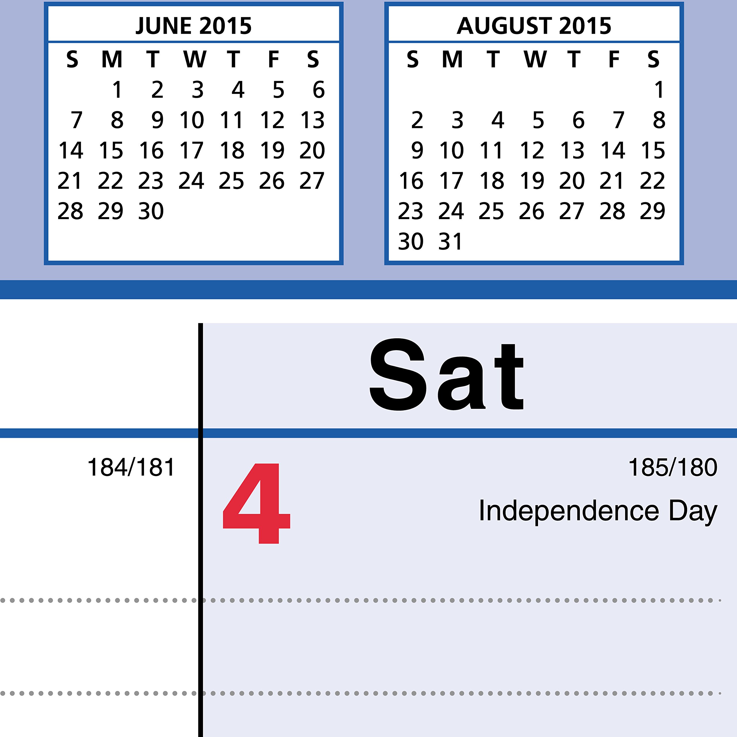 AT-A-GLANCE calendario de pared mensual, QuickNotes diseño, año académico, 12 Meses, de Julio 2015 – Junio 2016, 12 x 17 cm tamaño de página (pm53 – 28)