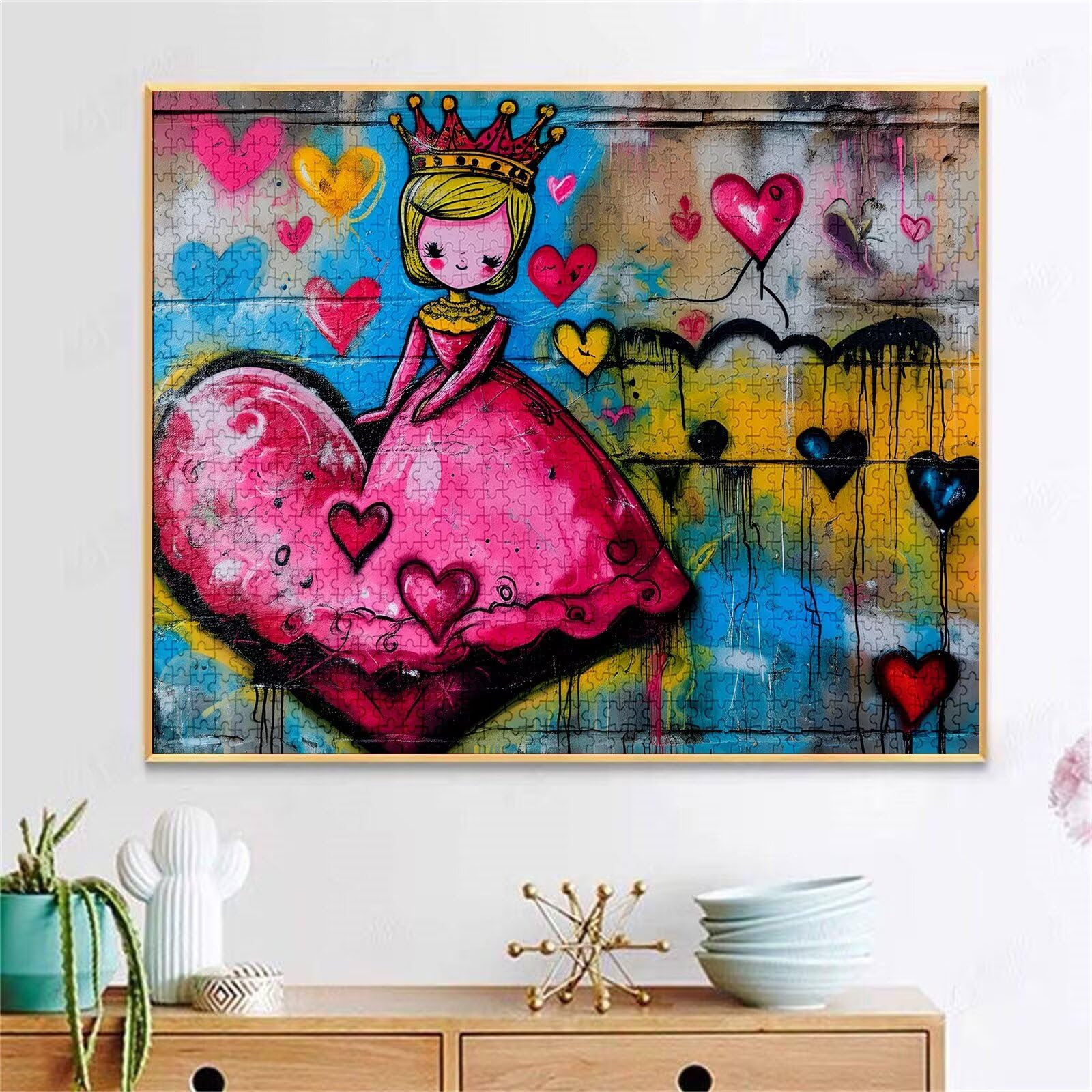Puzzle 4000 Piezas, Puzzles Adultos, Puzzle Pintada Colorido Puzzles de Madera, Princesa Rompecabezas de Piso de Impresión de Alta Definición Multicolor, Pasatiempo Creativo, Regalo, Diversión g-436