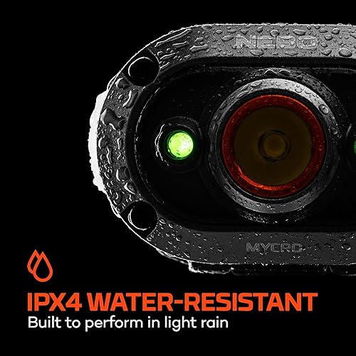 Miniatura 3 de NEBO MYCRO 450 - Linterna frontal recargable 450 lúmenes, 6 modos de luz, resistente al agua, clip desmontable para sombrero, lámpara de cabeza