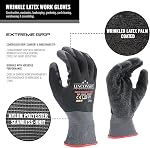 LINCONSON 12 Pack Safety Performance Series Construction Mechanics Wrinkle Latex Work Gloves