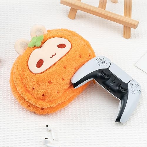 Vista 7 de GeekShare Bonita bolsa de felpa con una correa de mano, funda de transporte de dibujos animados, bolsa de viaje portátil compatible