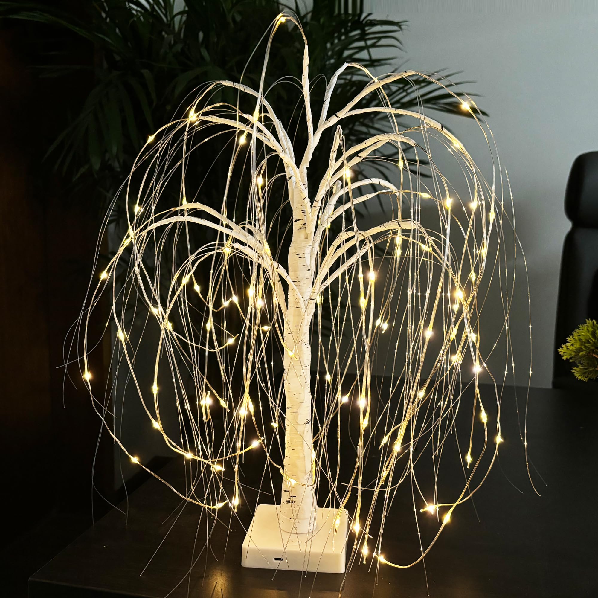 Amazon.com: pete mici 96 LED Willow Tree Lights, 24" Table Artificial ...