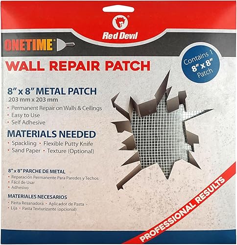 Red Devil 1218 ONETIME Parche de reparación de pared, 8 pulgadas