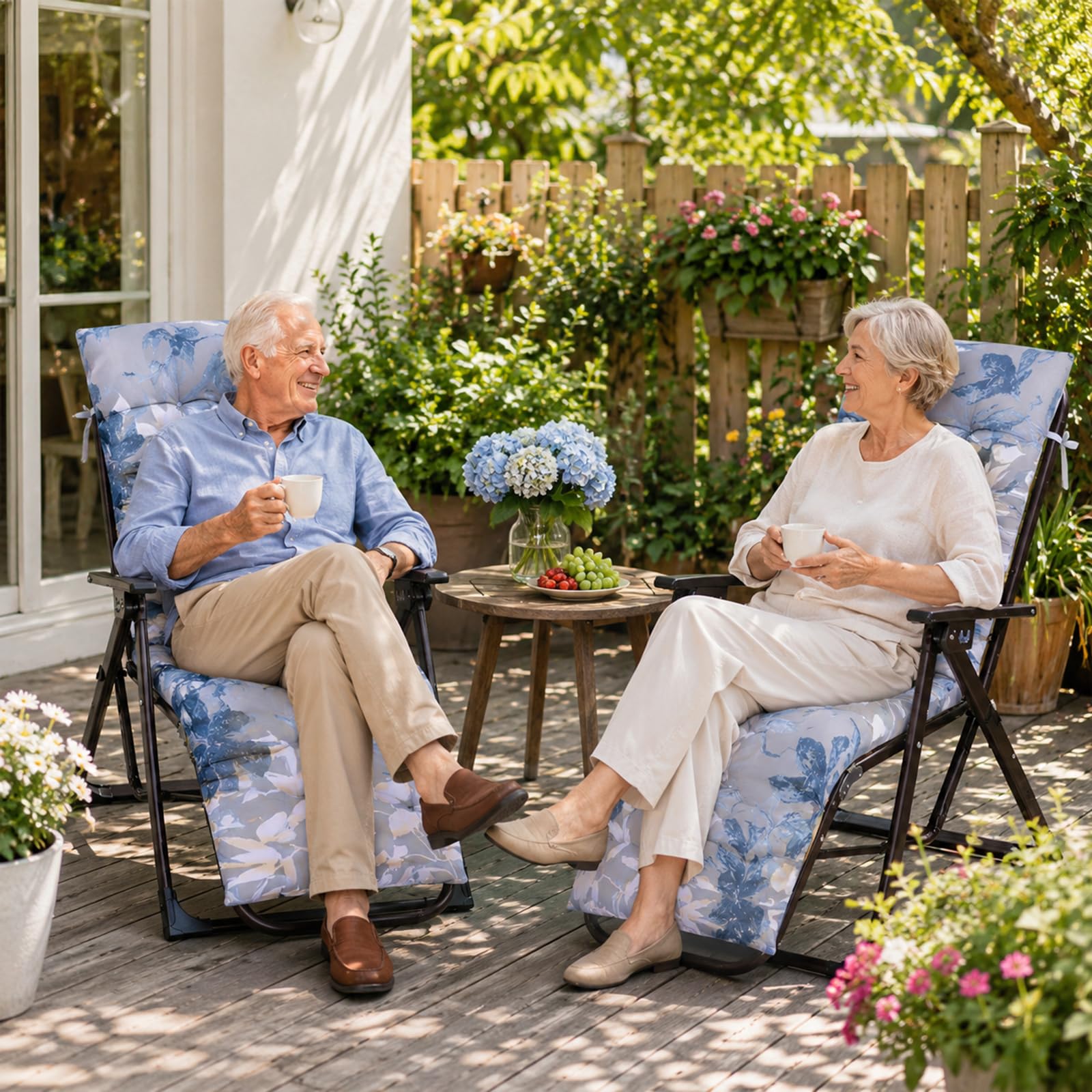 Coussin pour Bain De Soleil, Matelas Épais pour Chaise Longue Et Transat De Jardin, Rembourrage en Coton avec Attaches, Intérieur Et Extérieur Grey,150cm