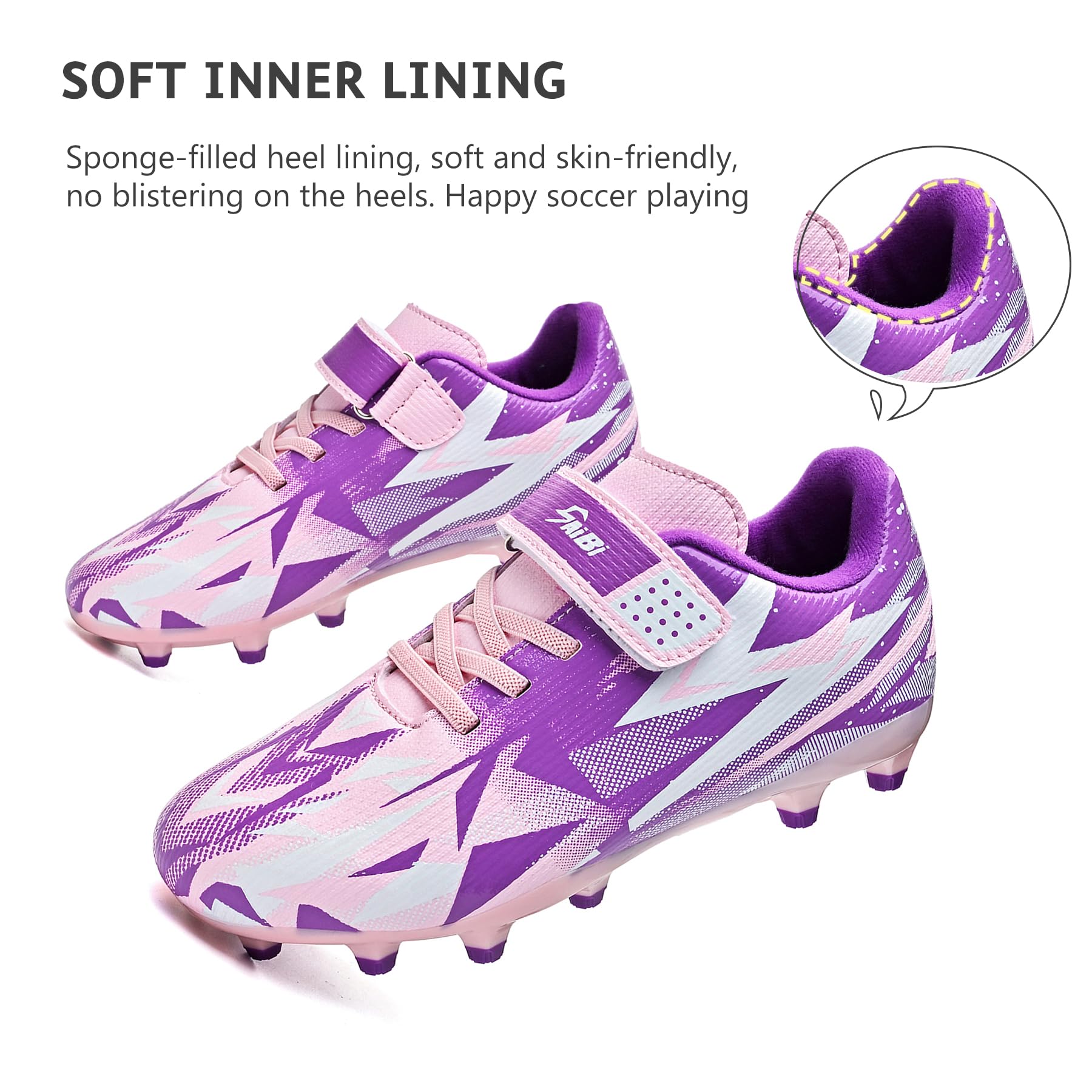 Boys Girls Soccer Cleats Kids Soccer Shoes for Little/Big Kid Outdoor Indoor Firm Ground Athletic Turf Trainning Football Shoes - 3