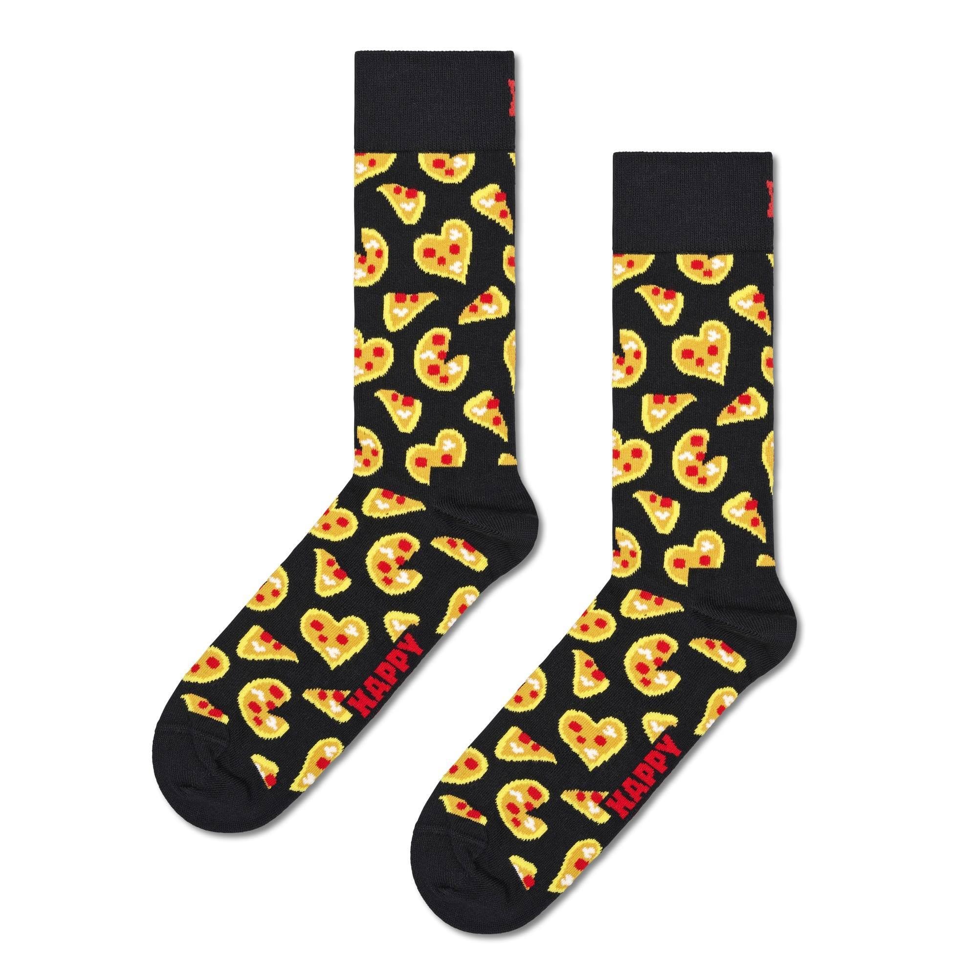Happy Socks Unisex Multicoloured Pizza Love Socks Size 41-46,