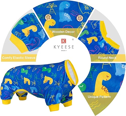 Miniatura 6 de KYEESE Pijama de Navidad para perros de pingüino, pijamas para perros de Año Nuevo, pijamas de terciopelo suave para perros grandes