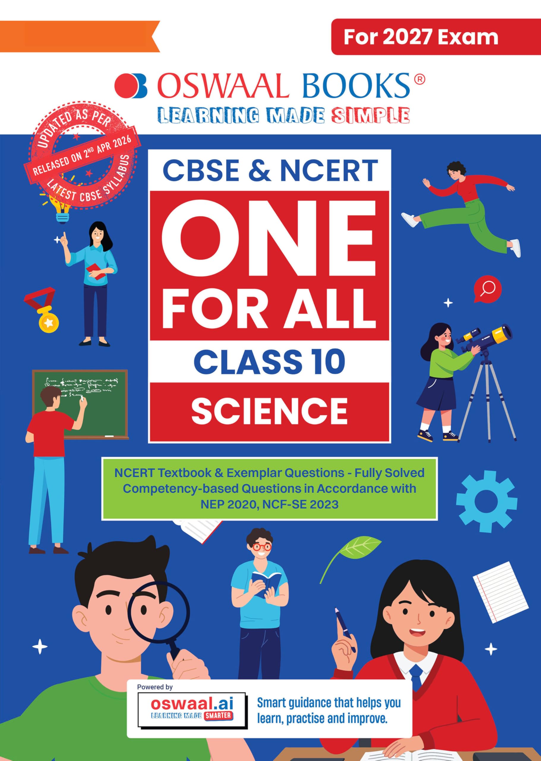 Oswaal CBSE & NCERT One for All Class 10 Science (For 2027 Exam)