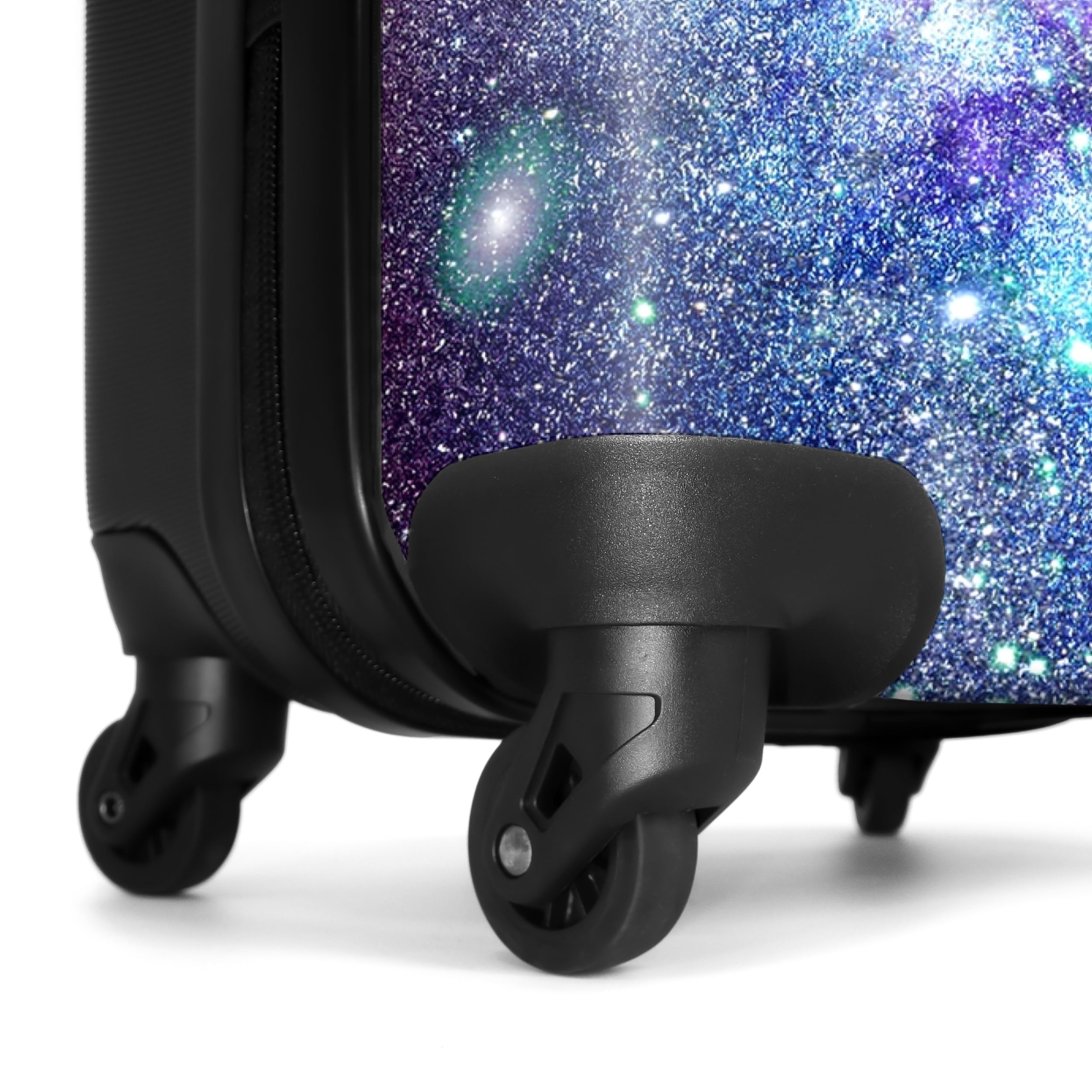 NoBoringSuitcases.com® Koffer Personalisiert, Kabinenkoffer 10kg - 55x40x20cm Handgepäck Trolley, Koffer Kinder - Kinder Trolley - Galaxie - Leicht - Koffer mit Namen