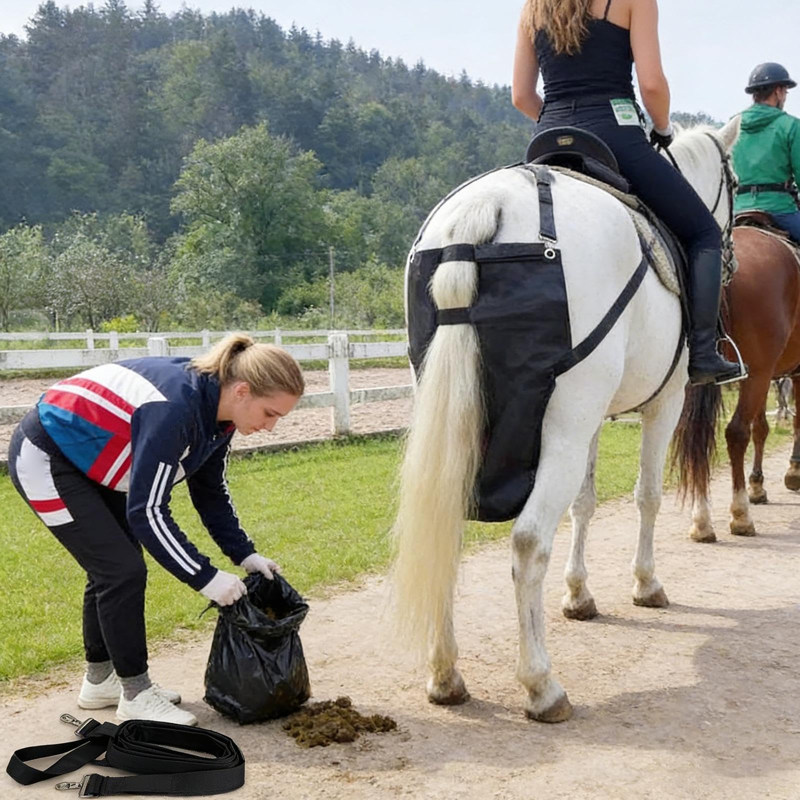 Sacco Per Letame Di Cavallo Impermeabile e Portatile per Raccolta e | Borsa per Letame di Cavallo Pieghevole Per Parco, Strada, Interni, Veicolo, Fattoria, Eventi
