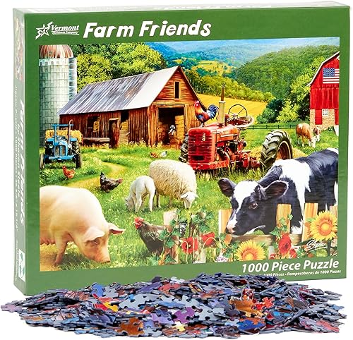 Miniatura 4 de Vermont Christmas Company Farm Friends Jigsaw Puzzle 1000 piezas