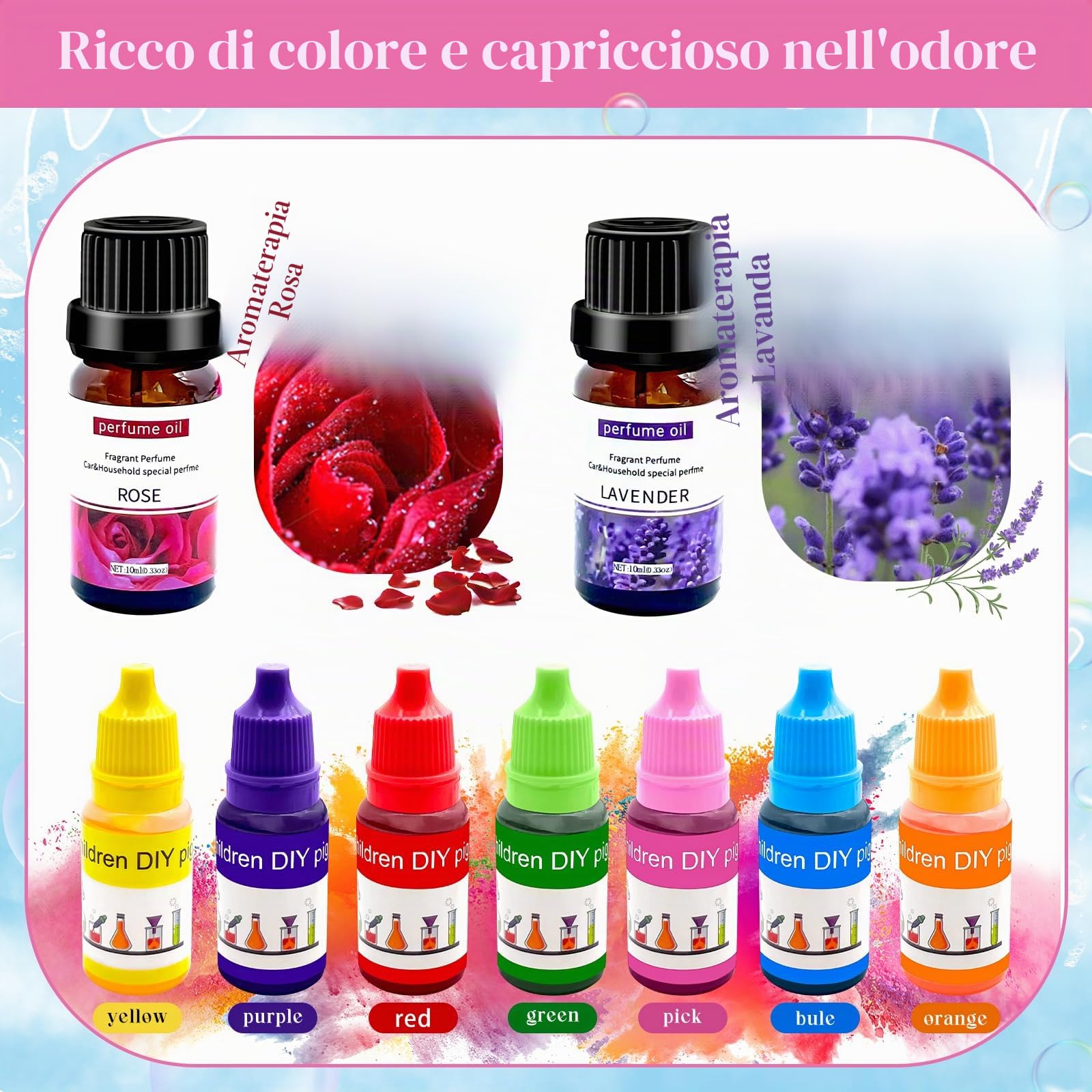Nlsqw Kit Sapone Fai Da Te,Sapone Fai Da Te Bambini Kit, Set di Fabbricazione del Saponetta Perapone Fai Da Tè Set per il Regalo di Nnatale del Compleanno dei Bambini