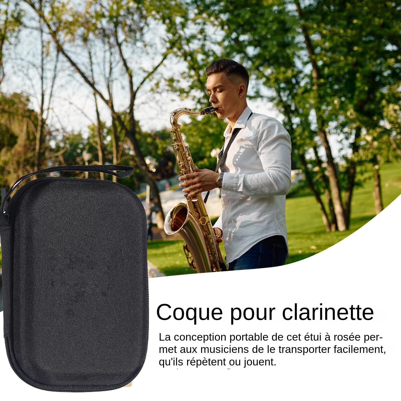 Étui à anches pour clarinette, étui à anches pour saxophone - Étui de rangement pour anches de clarinette de Saxophone, 20 pièces - Le sac EVA antichoc de grande capacité résistant aux chutes empêche