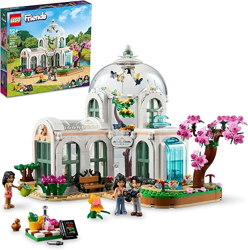 LEGO Friends Jardín botánico 41757, juguetes de construcción, un proyecto creativo para mayores de 12 años, construye y muestra una escena detallada