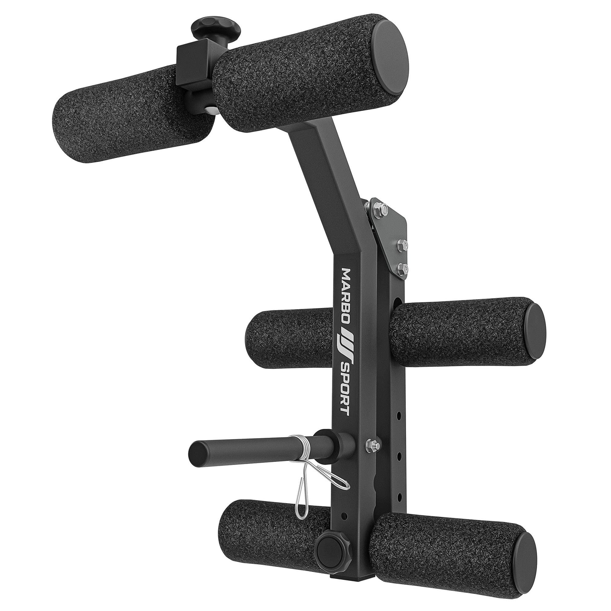 Marbo Sport - Pressa per Gambe MS-A102 2.0 – Attrezzo palestra casa compatibile con panchine Semi Pro – Palestra multifunzione per allenamento fitness completo di cosce e polpacci a casa
