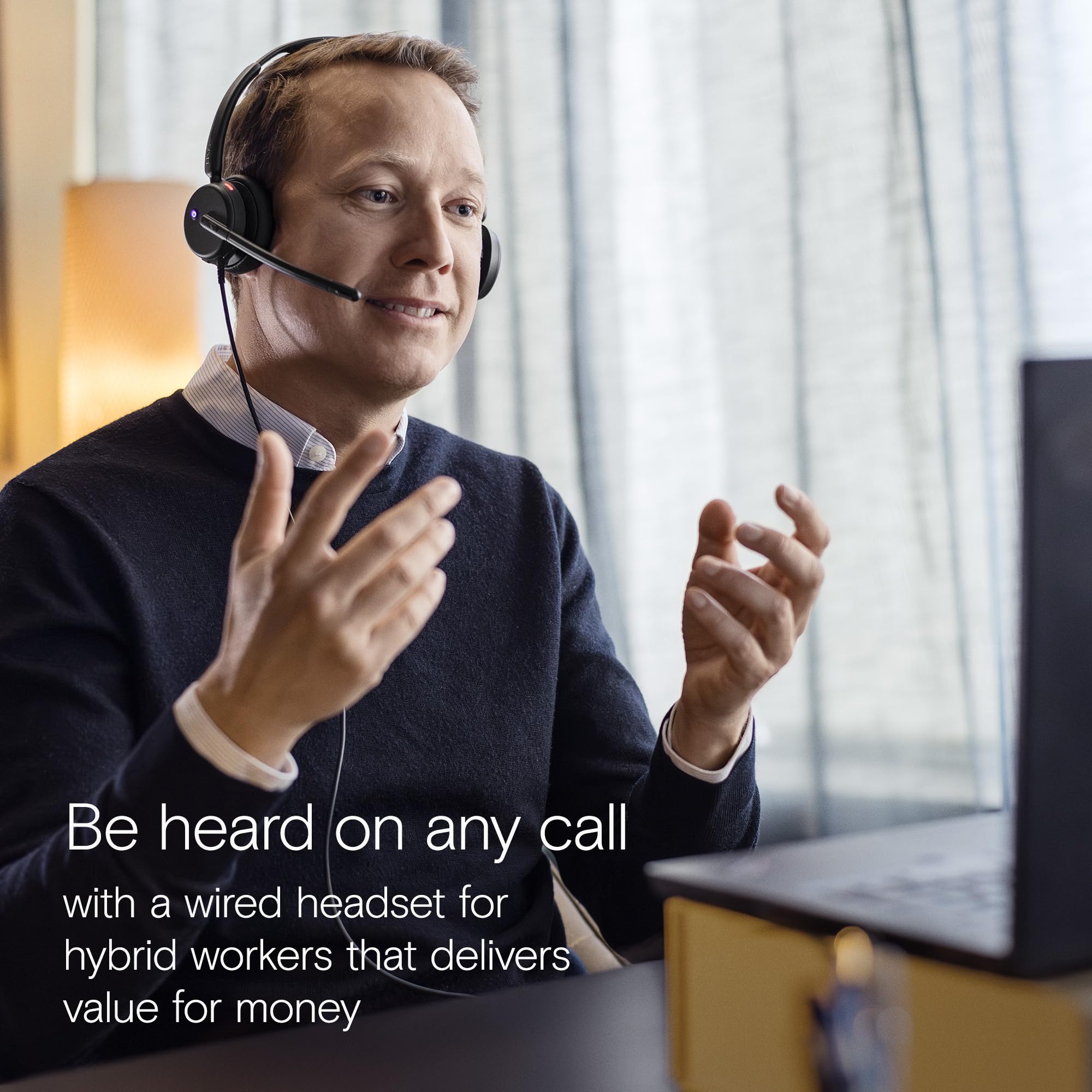 EPOS Impact 460T – dwustronny zestaw słuchawkowy nauszny z podwójnym mikrofonem, filtrowaniem szumów, złączem USB C/USB A, Microsoft Teams, Home Office, Plug-and-Play, Zoom, kompatybilność z UC, kolor