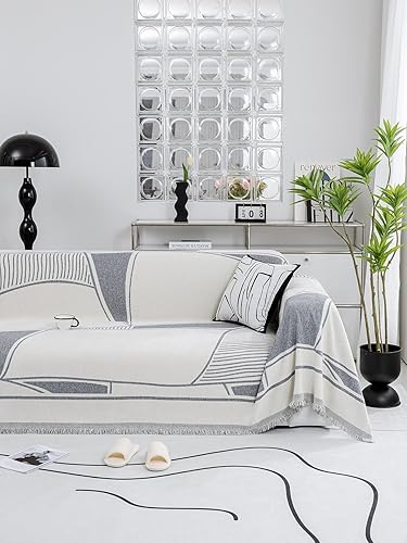 Miniatura 2 de QWINEE Funda de sofá con patrón estampado de felpilla, lavable, protector de muebles para niños, perros y mascotas, multicolor, 71 x 102 pulgadas