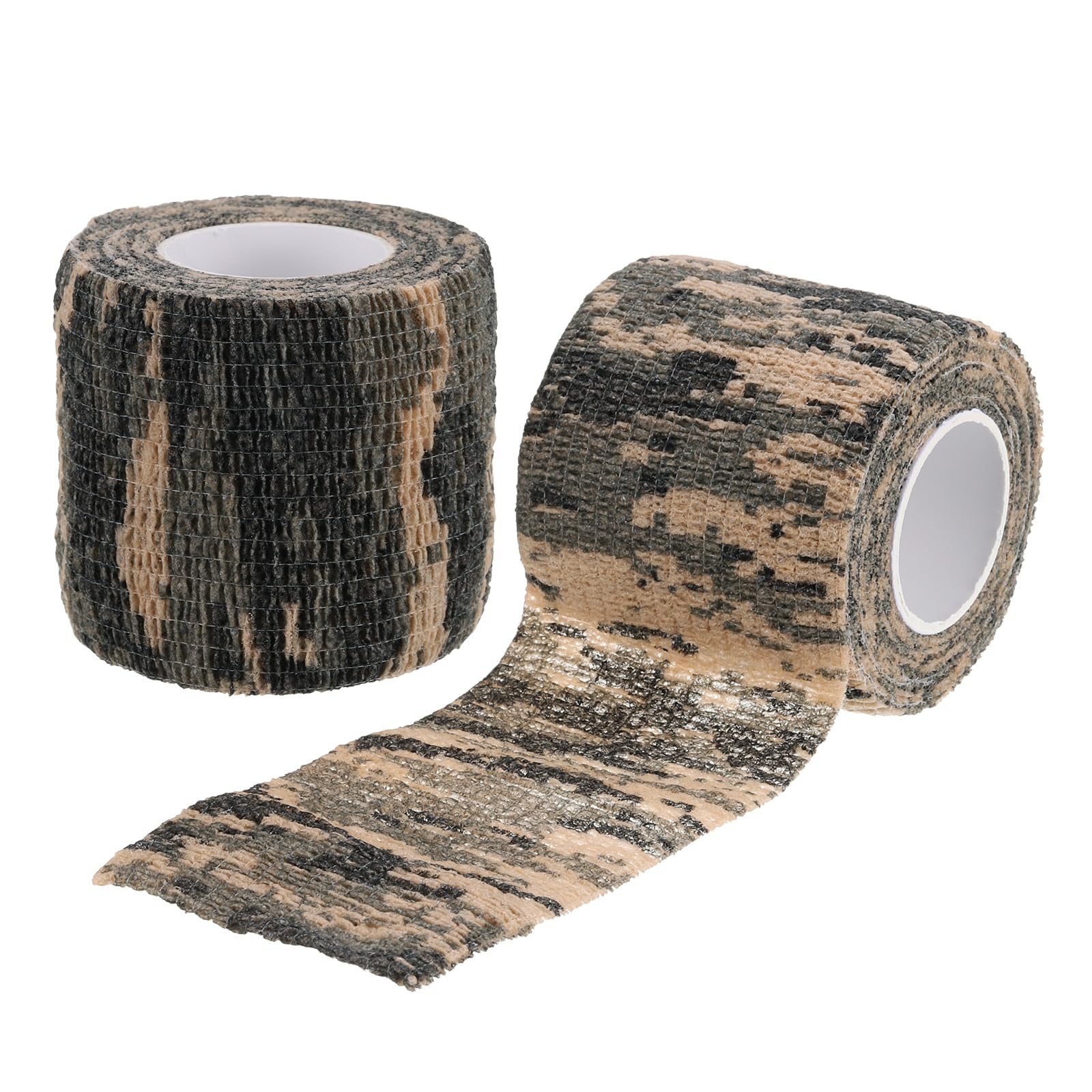 PATIKIL 2in x 14.76ft Camo Tape Wrap, 2 Rolls of Self-Adhesive Camouflage Tape for Hunting Climbing Outdoor Camera Flashlight, Camouflage-image-8