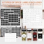 Empty Spice Jars with Labels 4oz 24Pack, AuroTrends Spice Containers with Labels- 4 oz Seasoning Containers with Preprinted Spice Labels for Pantry Organizers and Storage (4fl.oz, 24Pack)