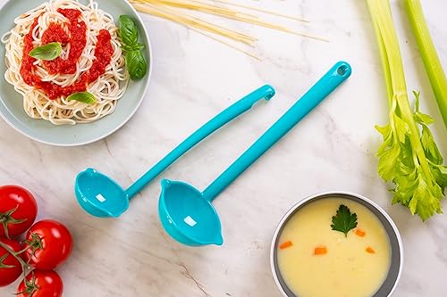 Vista 11 de Pikanty - Juego de 2 cucharones de sopa y salsa - Utensilios de cocina duraderos y resistentes al calor, perfectos para servir y cocinar, fabricado