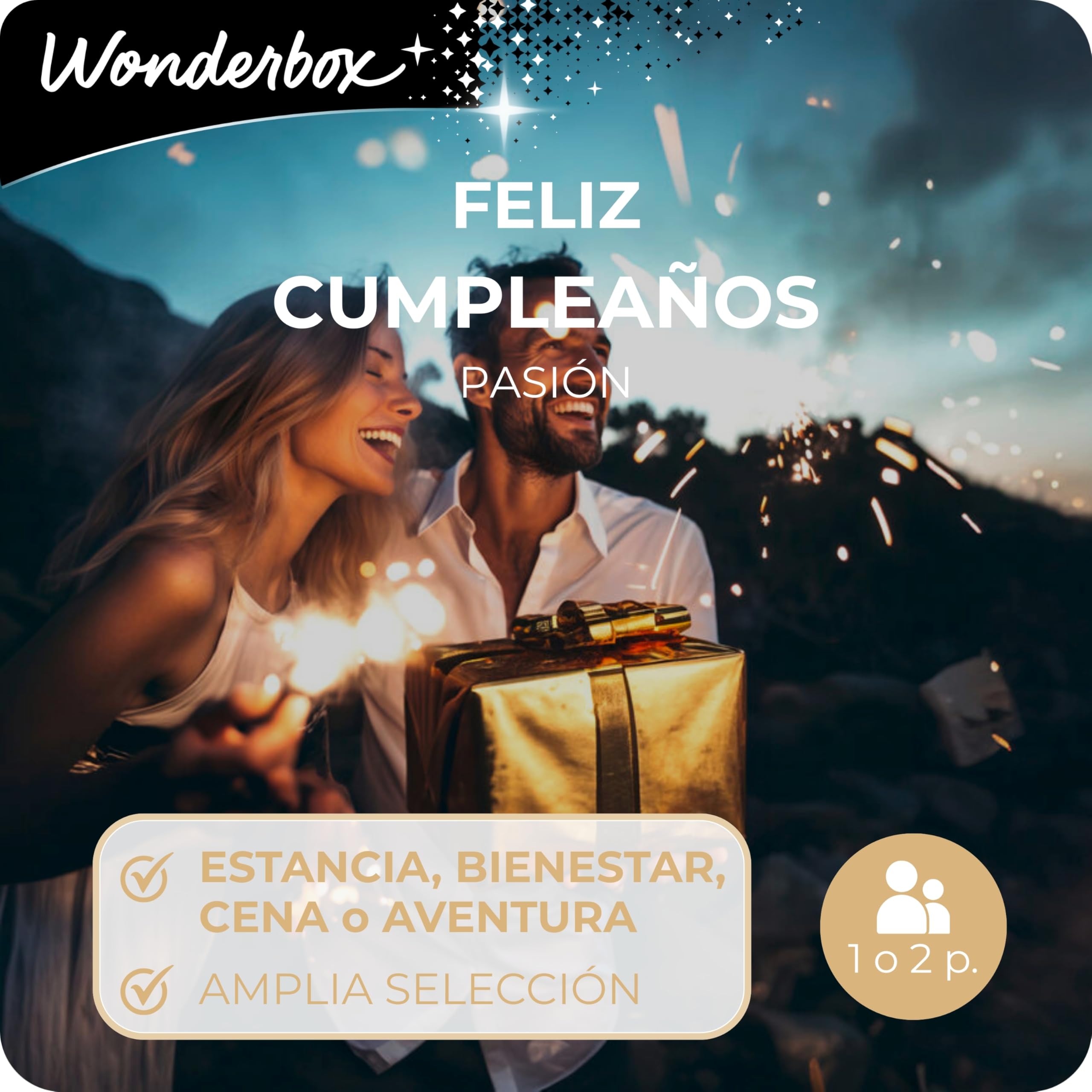 WONDERBOX - Caja regalo - ¡FELIZ CUMPLEAÑOS! PASIÓN | 1 actividad a elegir - Más de 2200 experiencias - Estancia, cena, ritual bienestar o aventura