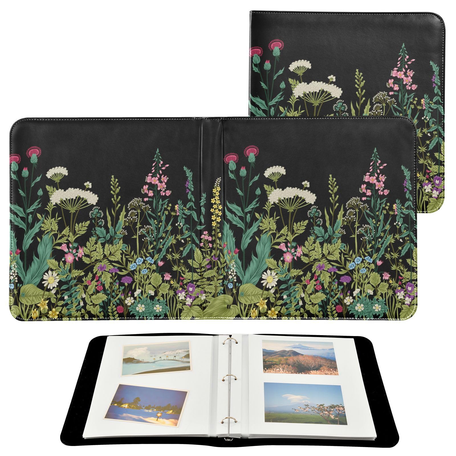 Photo Albums Picture Book For Photos Self Adhesive Pages Photo Albums Book Picture Album 6x8 Herbs and Wild Flowers