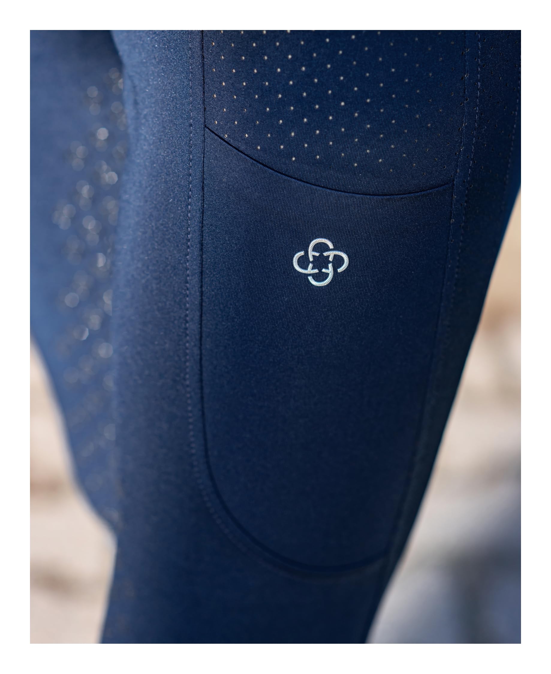 Sommer-Reitleggings Badalona Full Grip, Damen Reitleggings mit Silikon-Vollbesatz, 4-Way-Stretch und Handytaschen