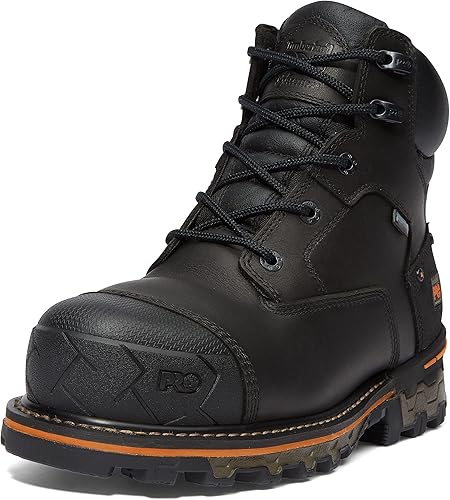 Timberland PRO Boondock Botas de trabajo industriales impermeables con punta de seguridad compuesta de 6 pulgadas para hombre