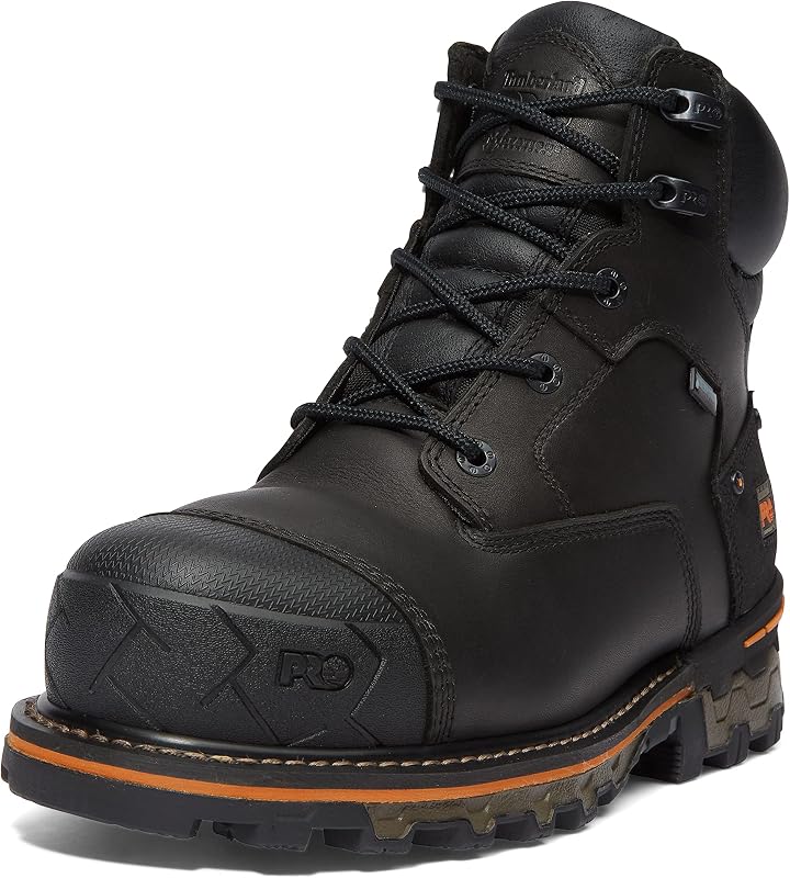 Timberland PRO Boondock Bota de trabajo industrial impermeable con punta de seguridad compuesta de 6 pulgadas para hombre