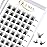 QUEWEL Lash Clusters 72 Pcs Wide Stem Individual Lashes C/D Curl 8-16mm Length DIY Eyelash Extension False Eyelashes Soft for Personal Makeup Use at Home (H03-C-12)