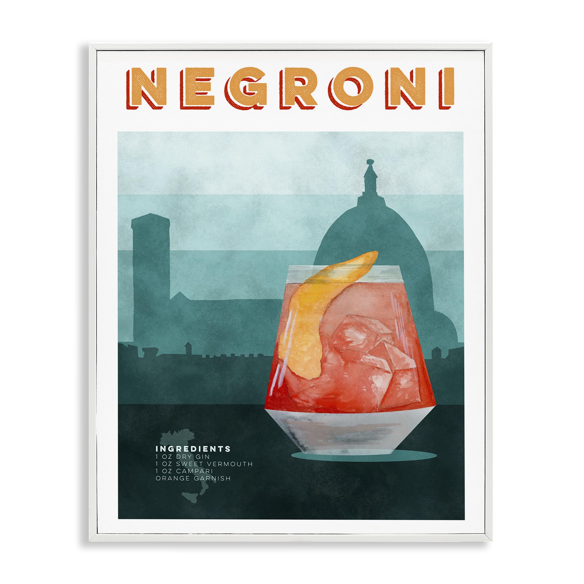 Art mural Negroni & Architecture encadré Stupell, impression Giclée haut de gamme