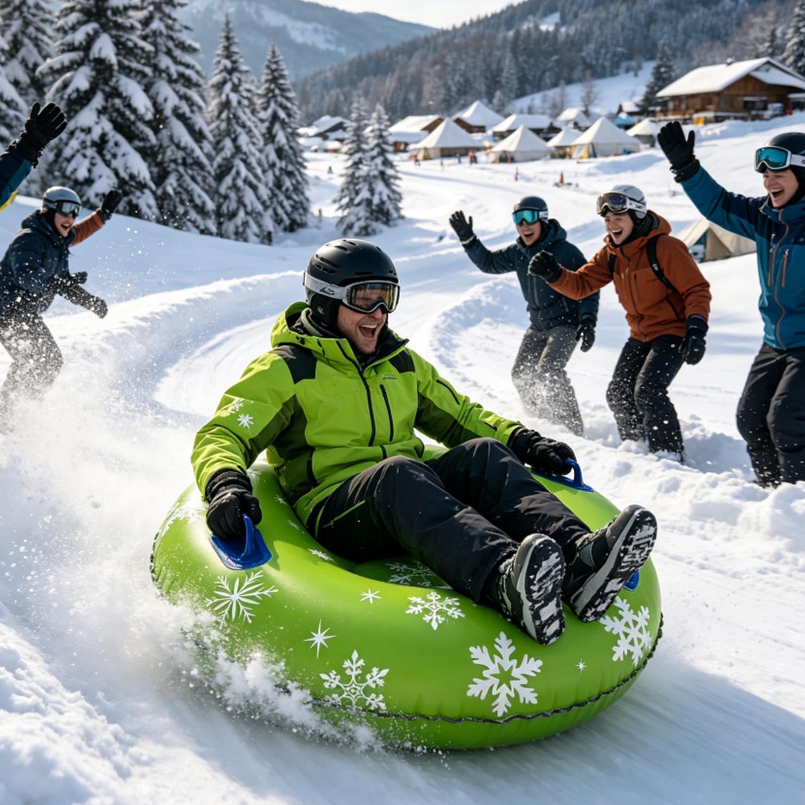 Slittino gonfiabile da neve, giocattolo invernale per esterni