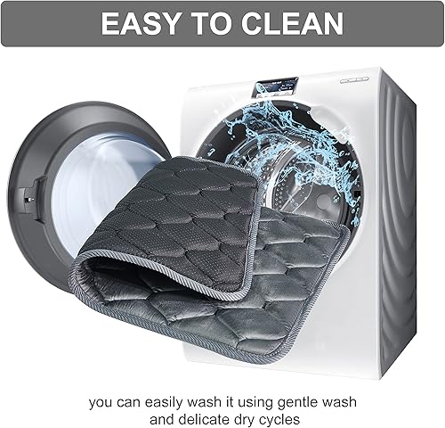 Miniatura 6 de Tapetes suaves para jaula de perro, almohadillas suaves lavables con parte inferior antideslizante, almohadillas para perrera para dormir, colchón