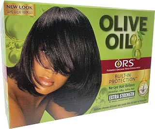 ORS Olive Oil Extra Strength No-Lye Hair Relaxer Kit - Built-In Protection for Coarse Hair, Moisturizes & Strengthens