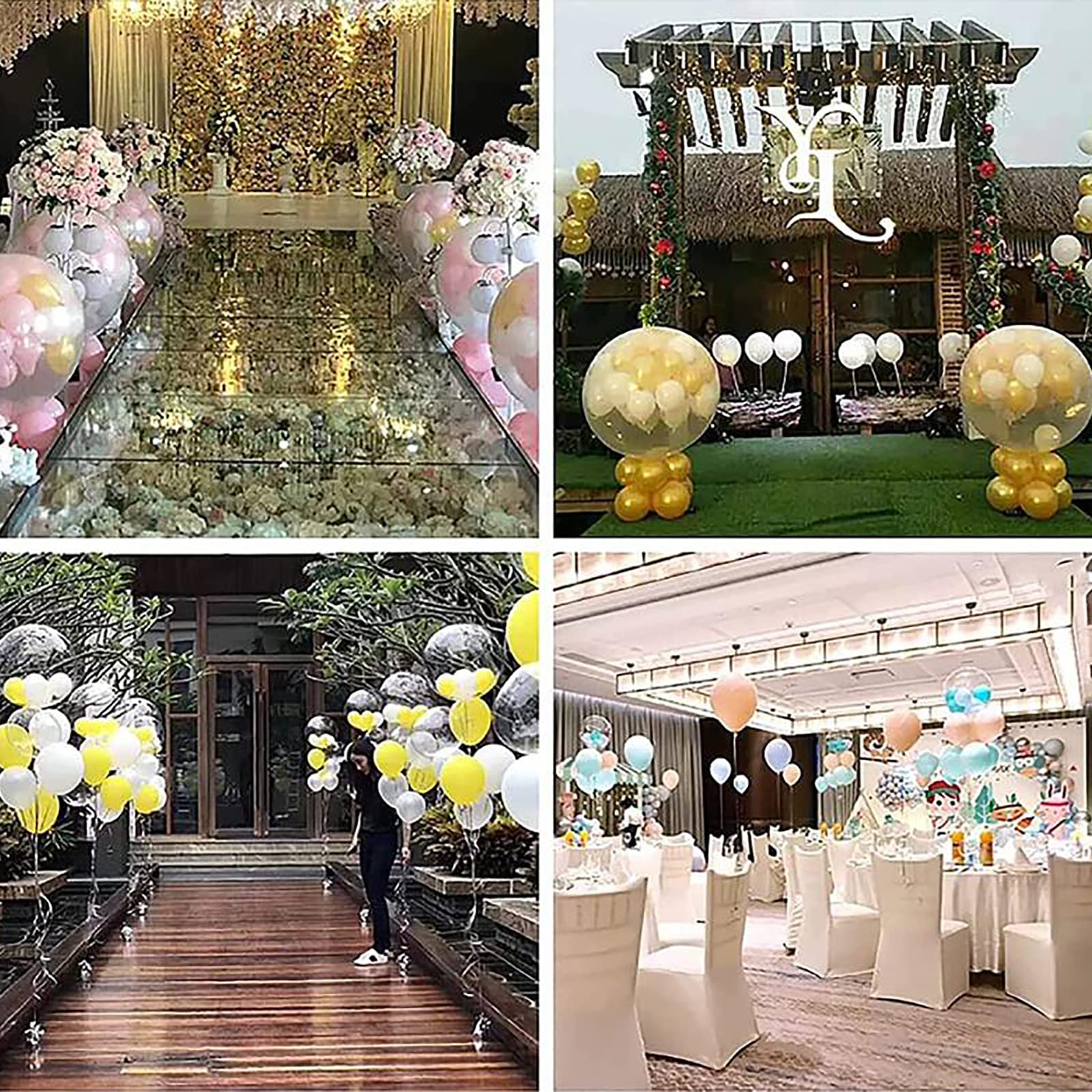 Bomba Eléctrica para Globos De Aire, Inflador Portátil Globos Doble Boquilla, Inflado Rápido Y Gran Rendimiento, para Decoración Ramos Boda, Fiestas Y Arte Globos