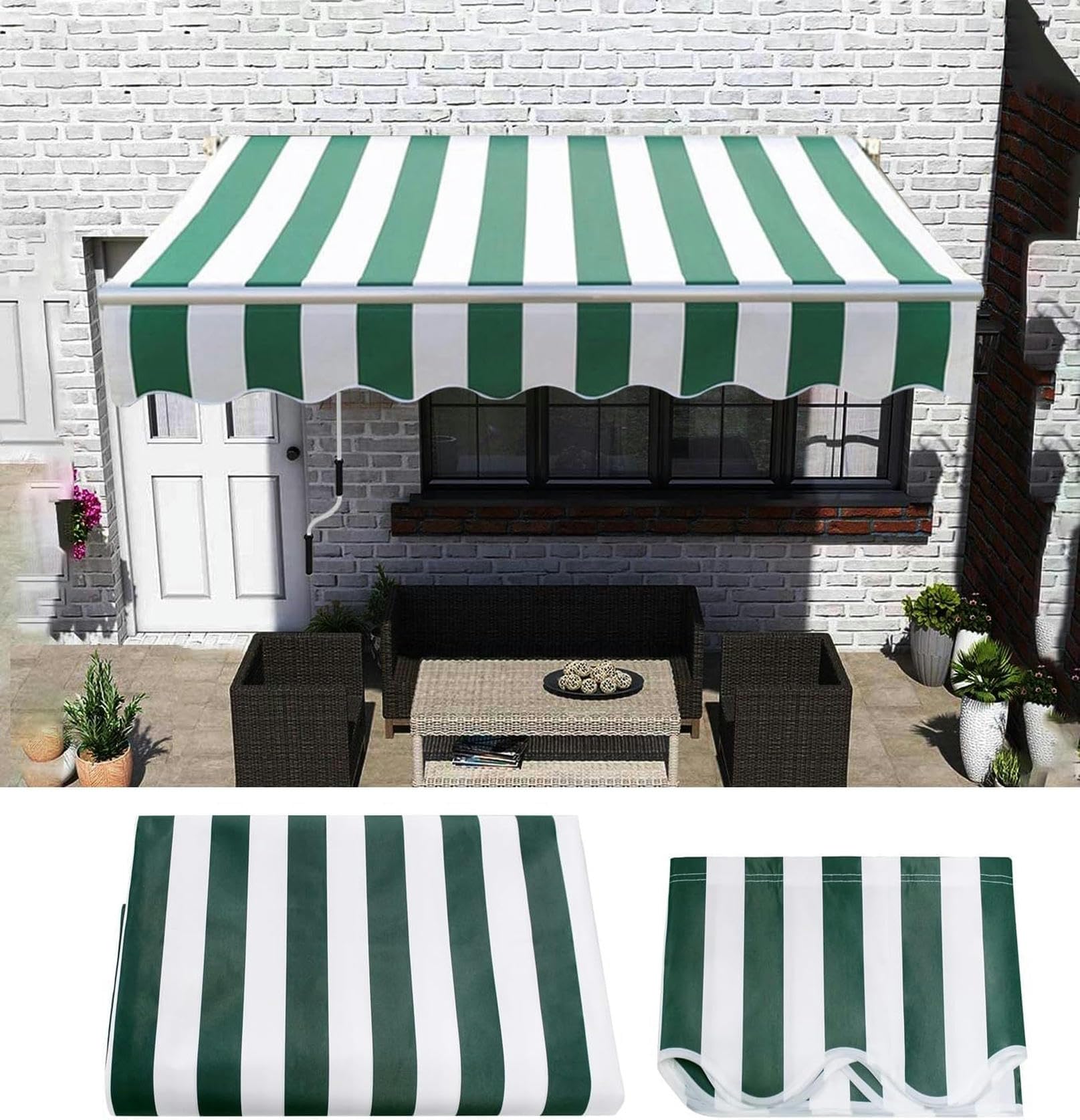 Toldo retráctil para patio y toldos para cubierta sunsetter en tela impermeable