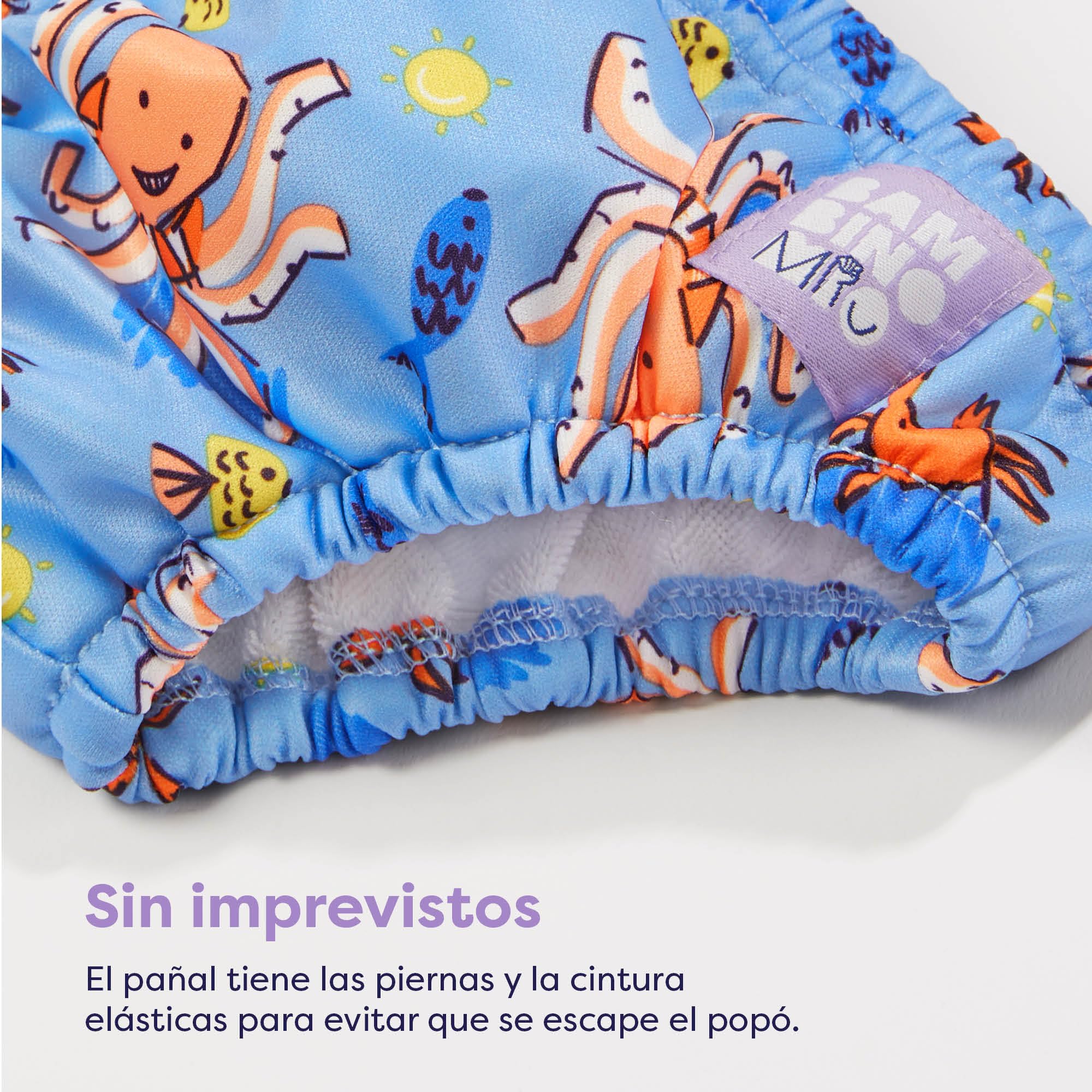 Bambino Mio, Revolucionario Set de natación Reutilizable - Tropical, 2-3 años, 2 pañales de natación y Camiseta bañador, bebé y niño pequeño, protección Solar UPF 40+