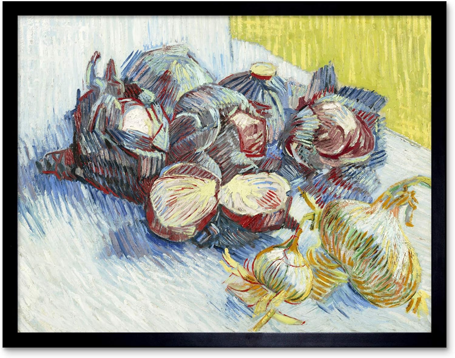 Vincent Van Gogh Red Cabbages And Onions Art Print Framed Poster Wall Decor 12x16 inch