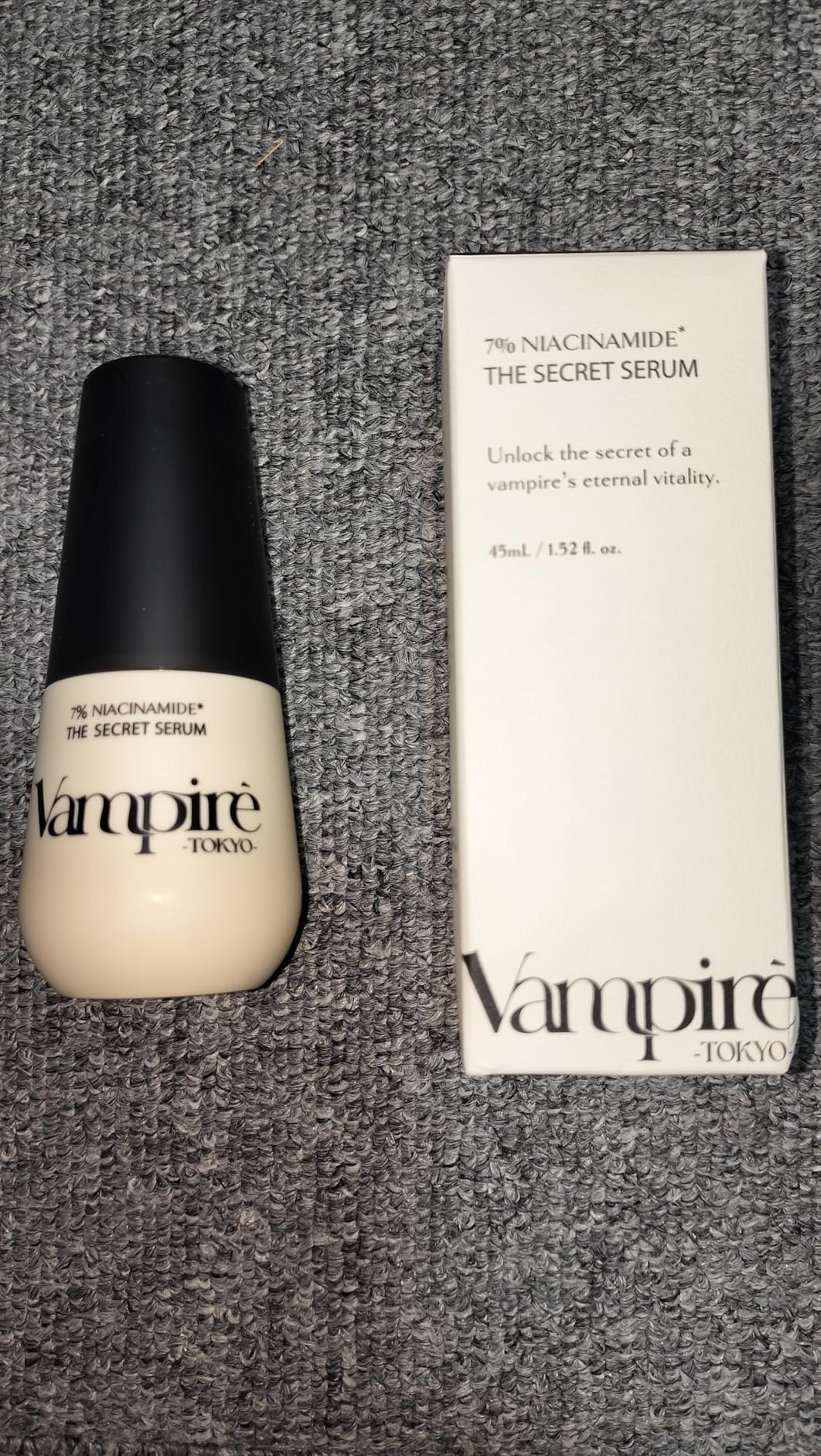 Vampire TOKYO Vampire The Secret Serum, Vampire TOKYO Niacinamide Serum, Hali, Gloss, Moisturizing Care, Supports Dry Skin, Transparency, CICA Retinol Formulated, Made in Japan, Japanese Cosmetics 45mL