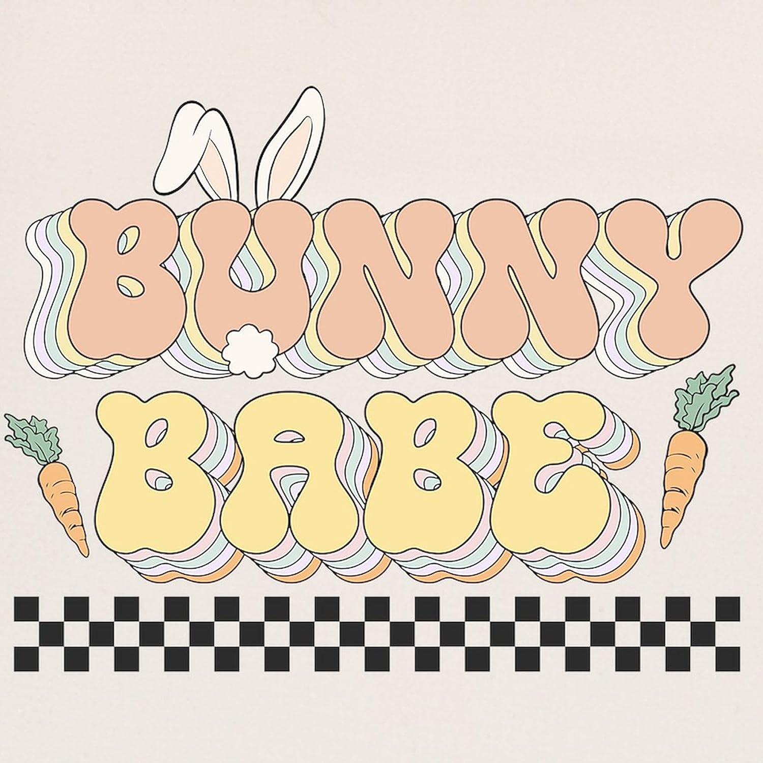 CafePress Easter Bunny Babe Canvas Tote Top Zipper Closure