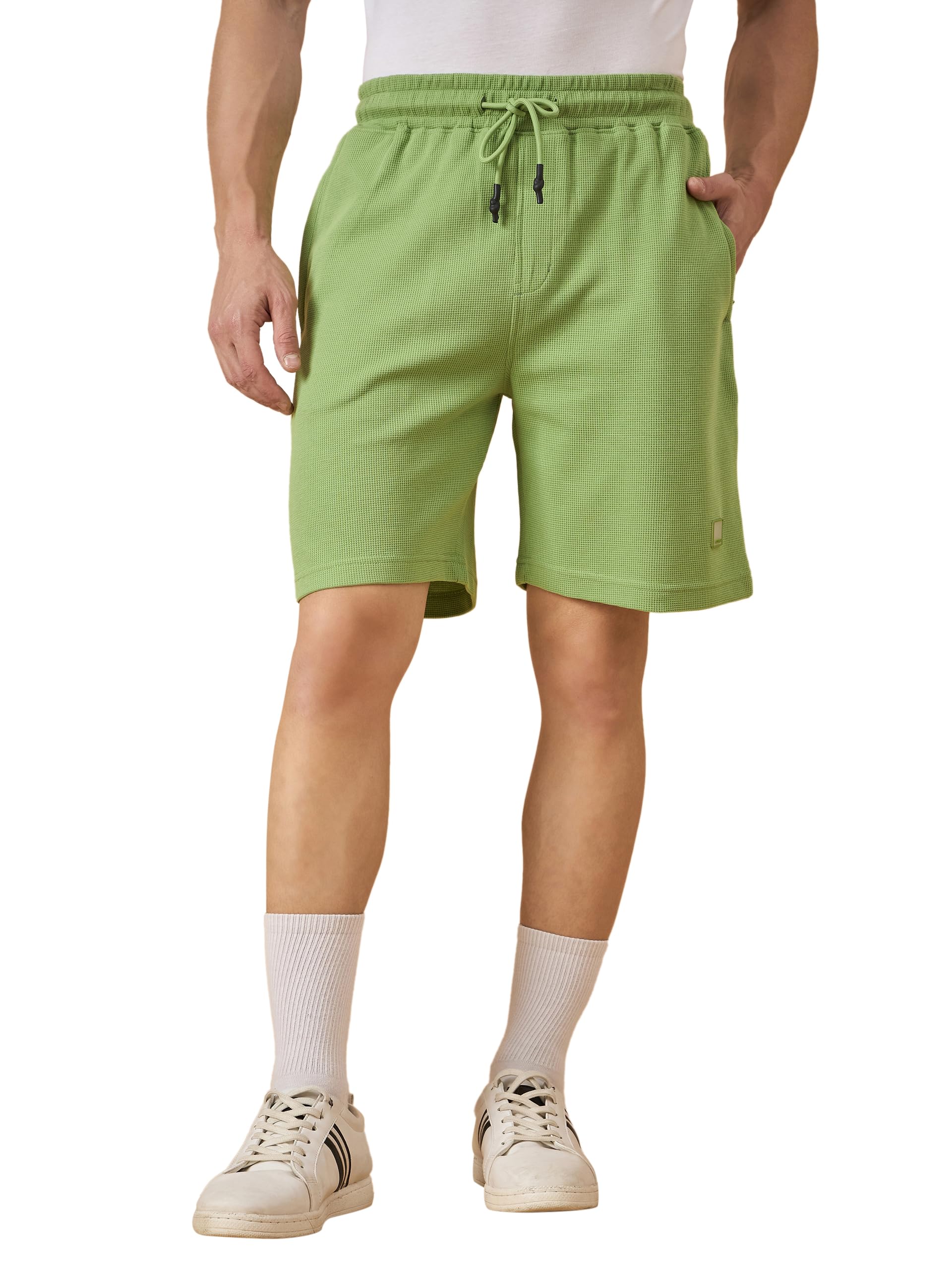 club york Men Green Solid Regular Fit Short-picture-22