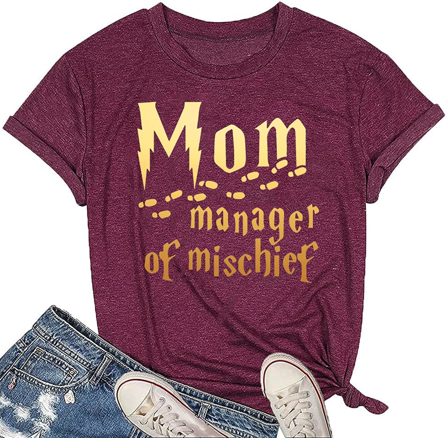 Mom Manager Birthday Shirt for Women - Funny Mama Family Clothes Mothers Day Graphic Outfit Tee Tops