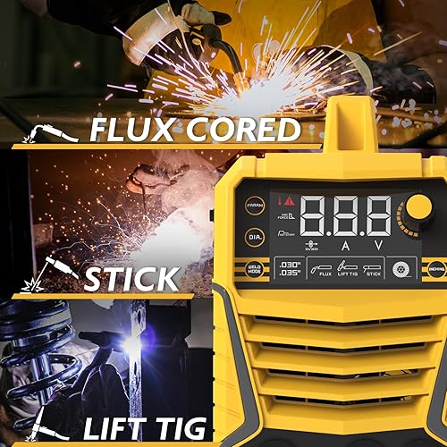 Miniatura 2 de TOOLIOM 135A Soldador MIG sin gas de núcleo de flujo 110V Soldador MIG Flux MIG/Lift TIG/Stick Máquina de soldadura 3 en 1 IGBT DC Inversor