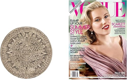 Miniatura 3 de NOVICA Calendario arqueológico de Adviento con placa de cerámica, gris, calendario azteca beige pequeño